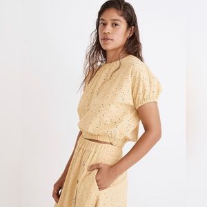 NWT Eyelet Michele Bubble Top in Daisy Daydream